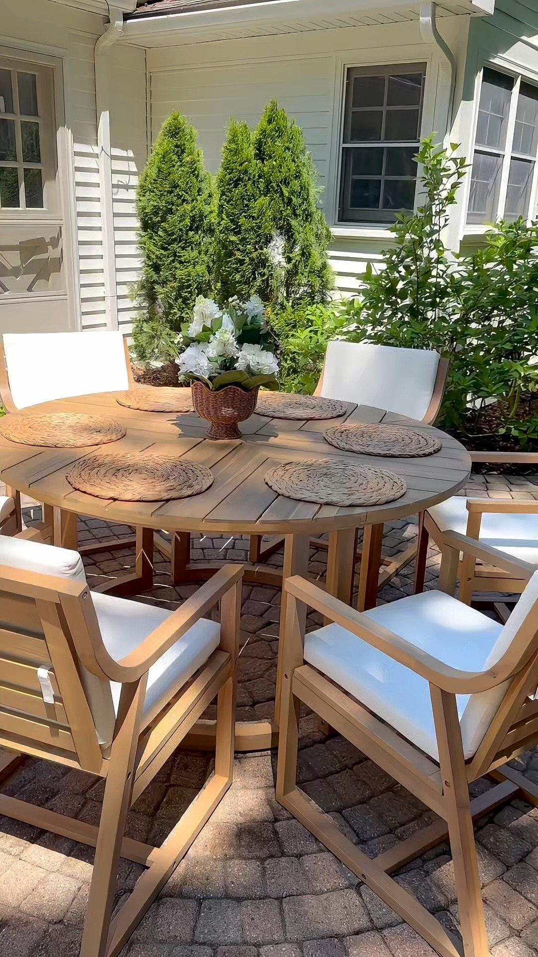 Wayfair patio set! 6 seat wooden patio set.

#LTKHome #LTKSeasonal #LTKmomlife