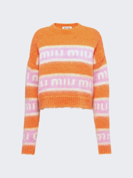 Mohair Logo Sweater Orange | The Webster