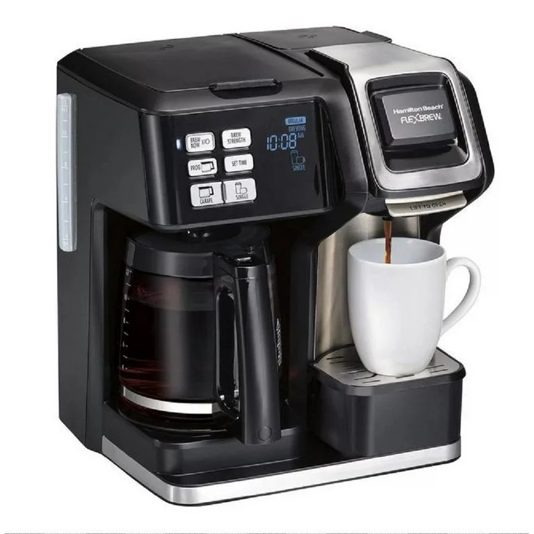Hamilton Beach FlexBrew Trio 2-Way Coffee Maker, Compatible with K-Cup Pods or Grounds, Combo, Si... | Walmart (US)