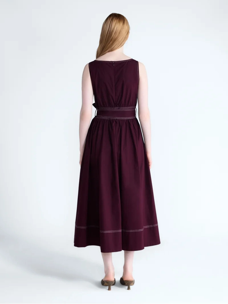 Free Assembly Women's Sleeveless Cotton Boatneck Maxi Dress, Sizes XS-XXL | Walmart (US)