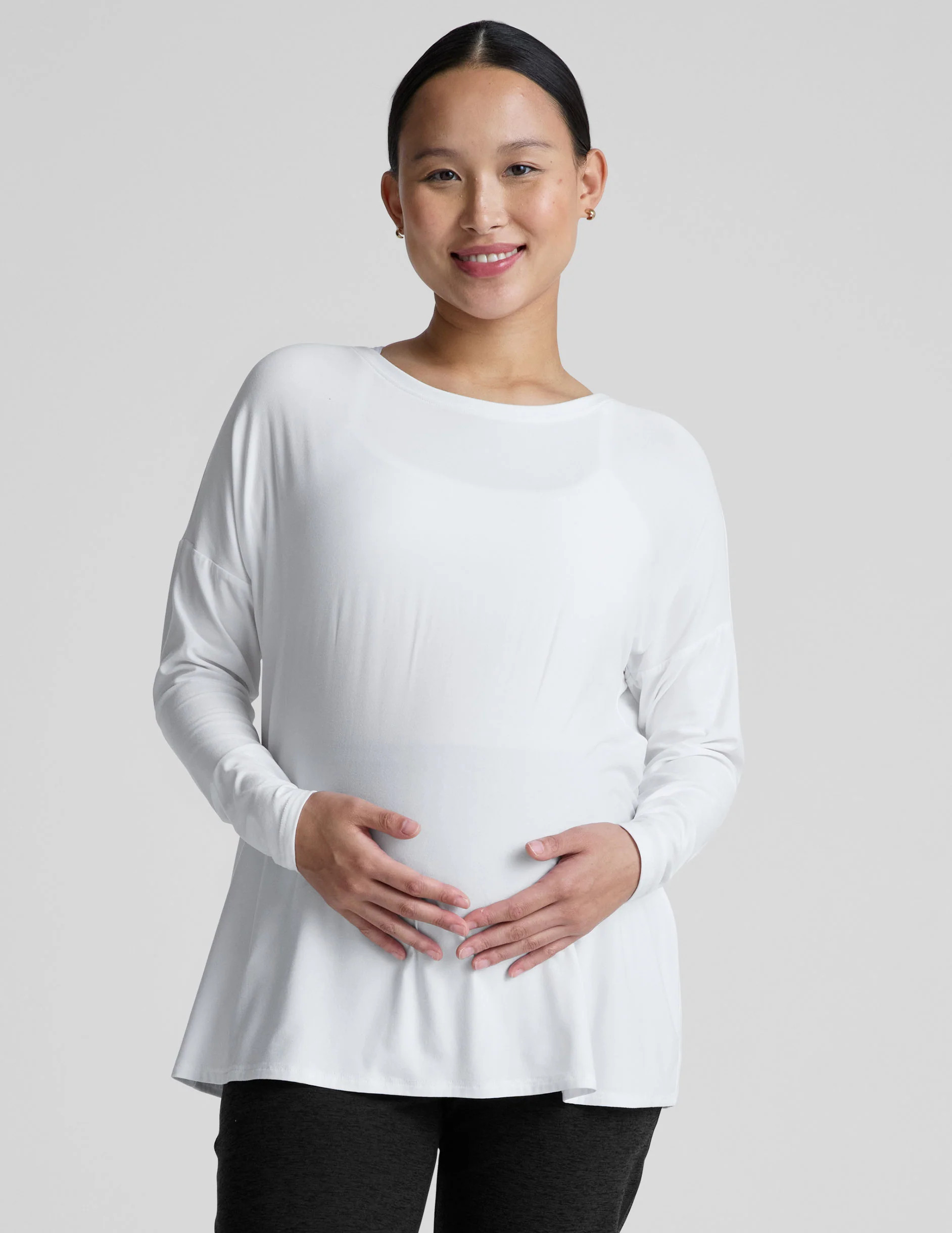 Featherweight Feels Like Home Long Sleeve Maternity Top | Beyond Yoga | Beyond Yoga