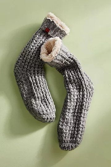 Fisherman Fleece Lined Slipper Socks | Anthropologie (US)