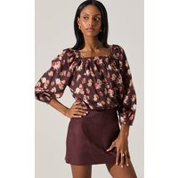 ASTR the Label | Laudine Faux Suede Mini Skirt in Plum | Size L | ASTR The Label (US)