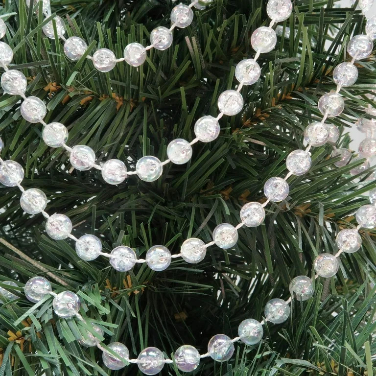 Clear Iridescent Plastic Bead Christmas Garland, 18 ft, by Holiday Time | Walmart (US)