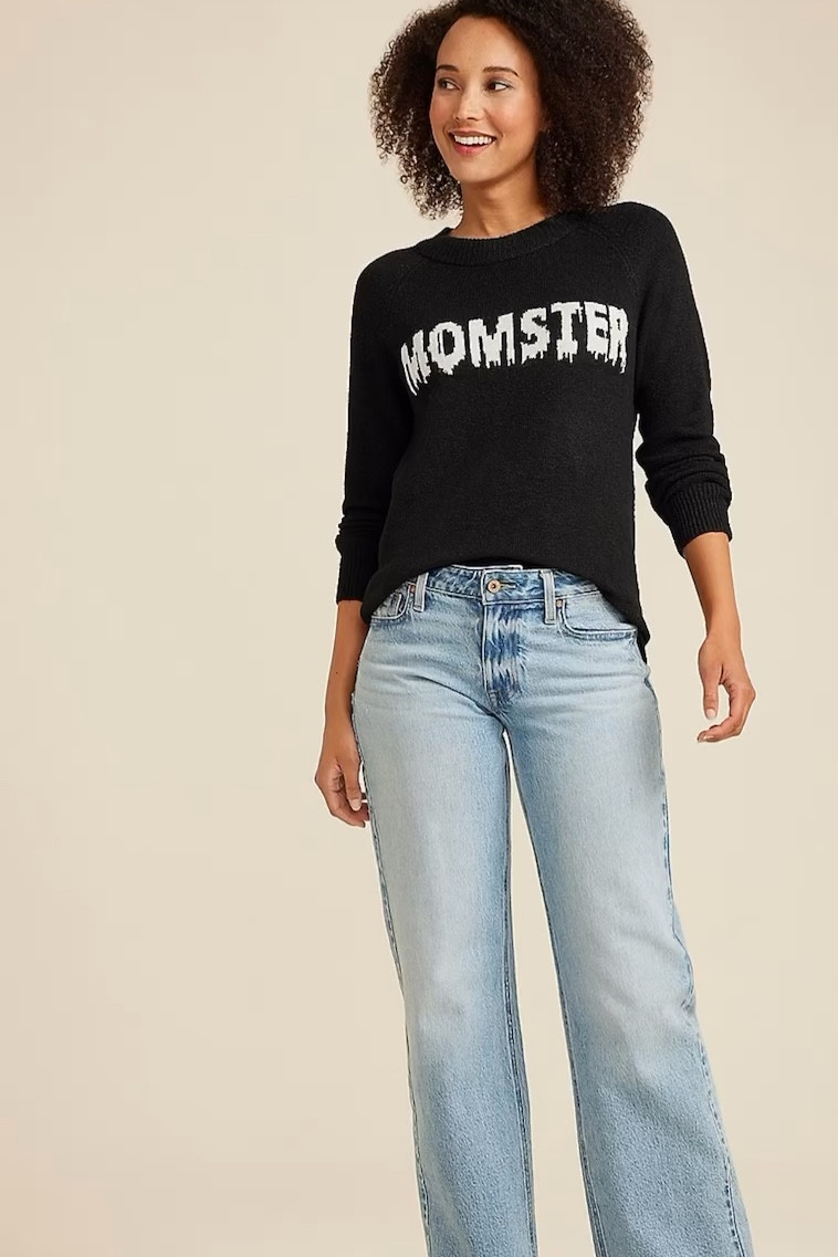 Momster sweatshirt momster Halloween pullover sweatshirt 

#LTKSeasonal #LTKHalloween #LTKVideo