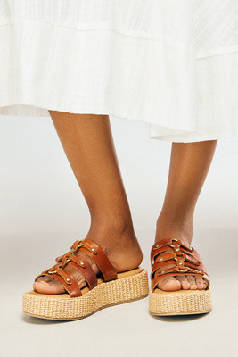 By Anthropologie Studded Multi-Strap Slide Sandals | Anthropologie (US)