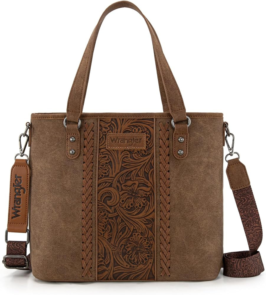 Montana West Wrangler Tote Bag for Women Western Purses with Detachable Strap Medium Satchel Hand... | Amazon (US)