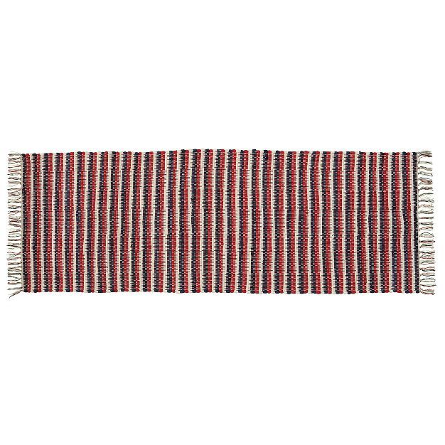 Park Designs Stars And Stripes Rag Rug Runner - 2' x 6' - Red | Target