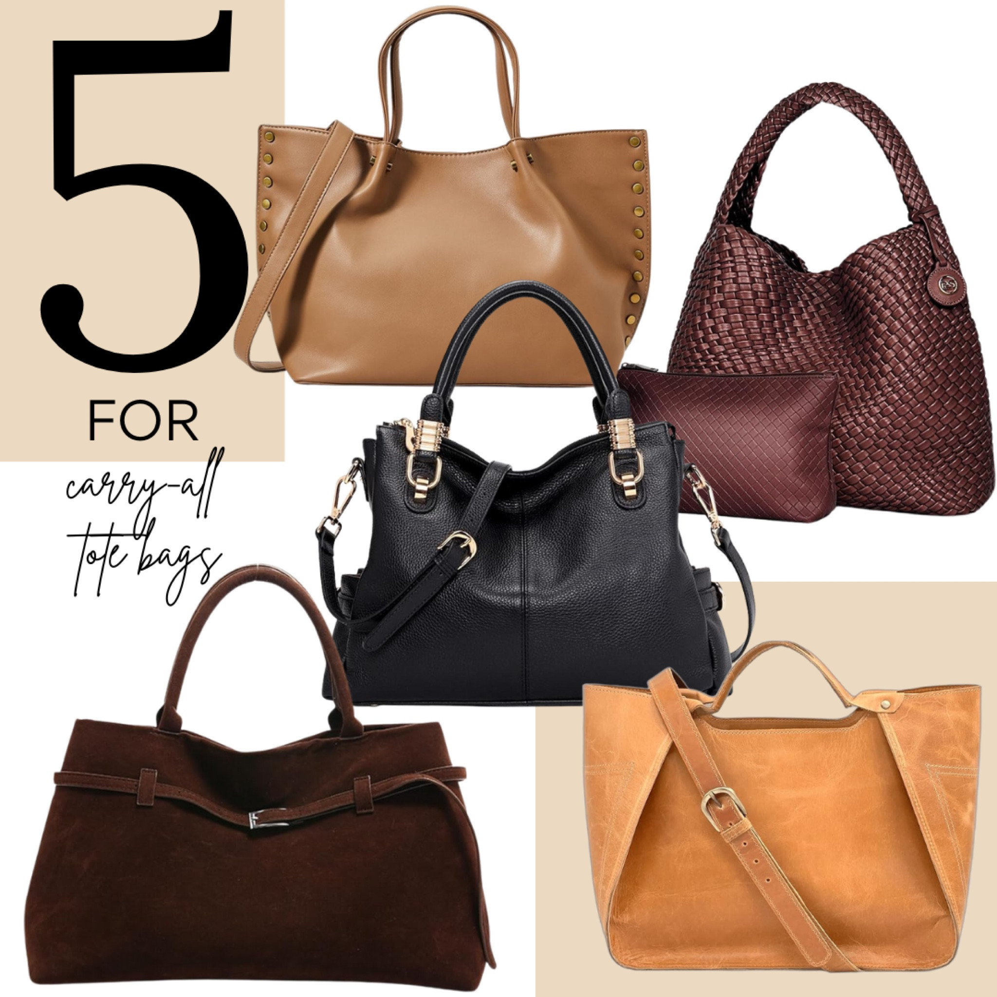 5 Tote Bags for Fall

Handbag, satchel, purse, hobo, suede, leather, Amazonn

#LTKGiftGuide #LTKItBag #LTKWorkwear