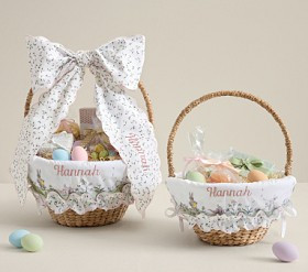 Riley Sheehey Bunny Landscape Easter Basket Liner | Pottery Barn Kids