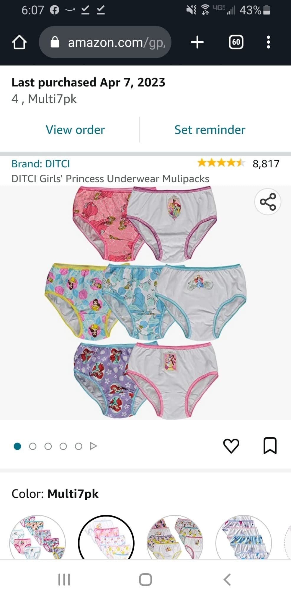 Disney girls Princess Underwear Multipacks With Favorites Cinderella, Belle, Ariel, Aurora More i... | Amazon (US)