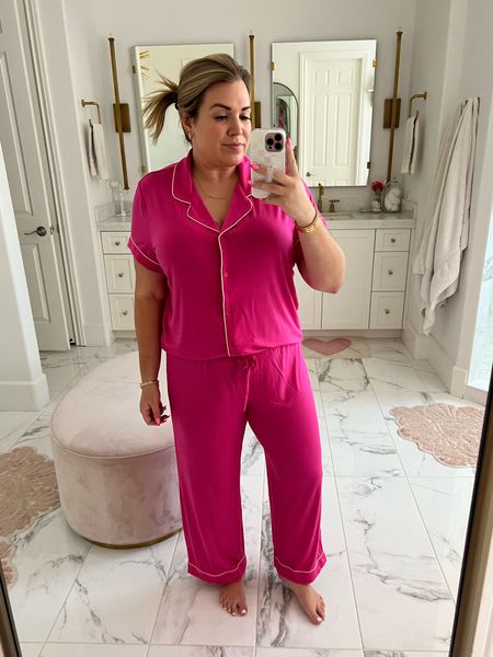 curvy Barbie pink pajama set! i sized up to the xl, take your true size. also comes in plus! 

#LTKxNSale #LTKunder50 #LTKcurves