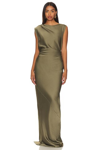 RUMER Iluka Maxi Dress in Khaki from Revolve.com | Revolve Clothing (Global)
