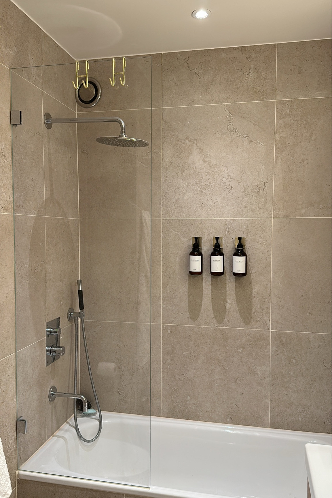 Shower inspo - floating bottles - hanging bottles - rental friendly 

#LTKFindsUnder50 #LTKBeauty #LTKHome