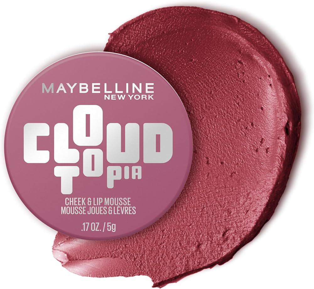Maybelline Cloudtopia Blush for Cheeks and Lip Mousse, Ultra-Vivid, Pigmented Formula for Up to 1... | Amazon (US)