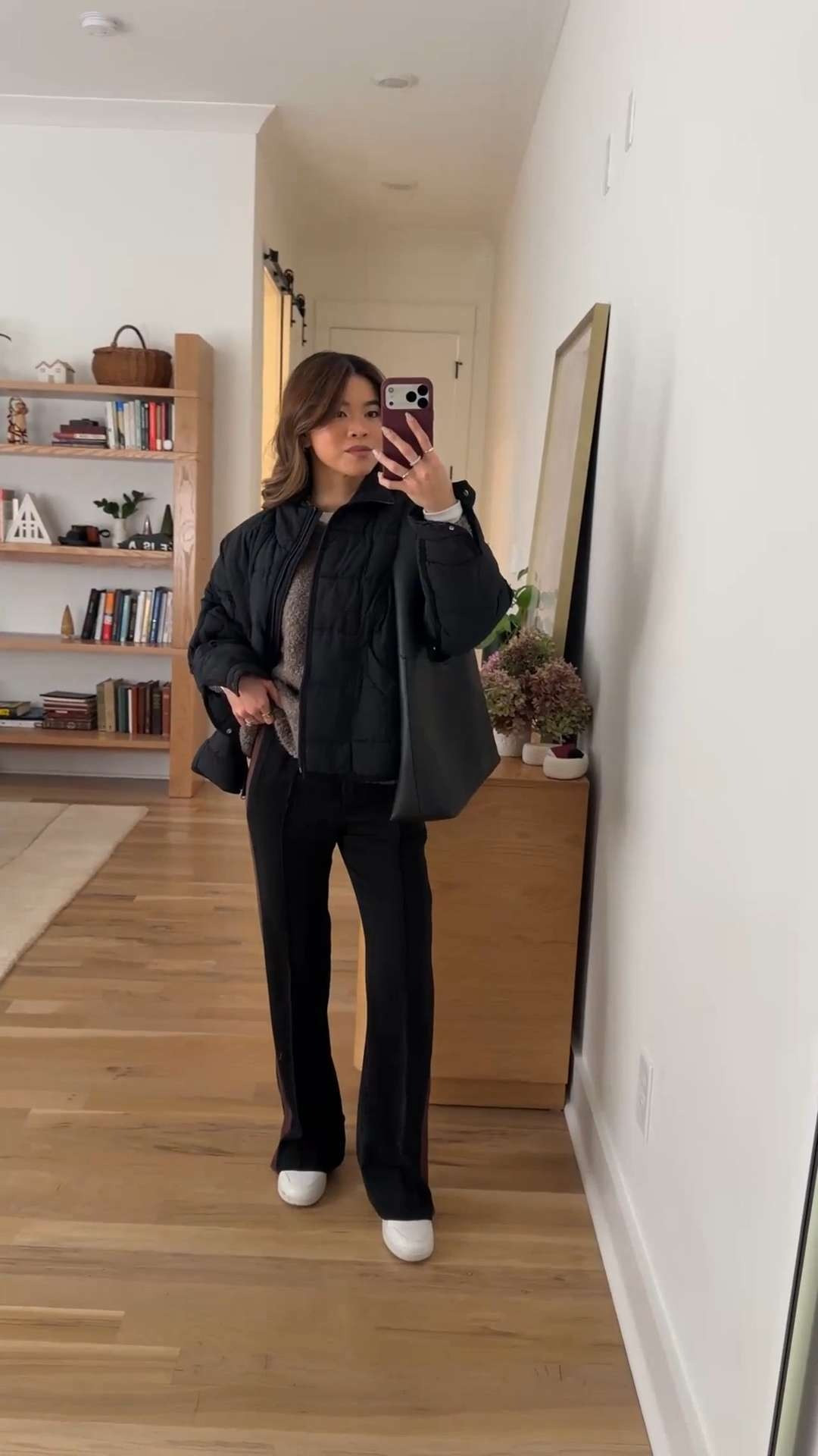 Sizing info: White tee XS, Black pants XXS petite, cardigan small, jacket XS! petite fashion, get dressed with me, outfit inspiration, ootd, nashville outfit, Nashville influencer, petite style, vacation style, casual outfits, mom style, petite pants, winter dress, winter outfit, winter pants, winter outfit inpso, winter outfit idea, winter top, winter style, winter sweater, cozy sweater, cold weather sweater, cold weather outfit, winter bag, winter purse, mom outfit, 

 

#LTKootd #LTKSeasonal #LTKPetite