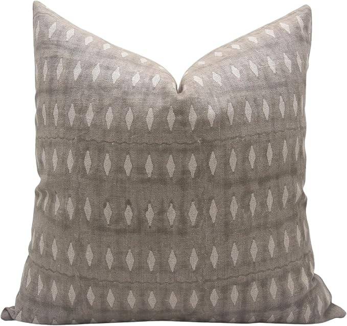 Handmade Thick Linen Square with Zipper Throw Pillowcase Cushion Cover for Sofa/Couch, Chair, Pat... | Amazon (US)