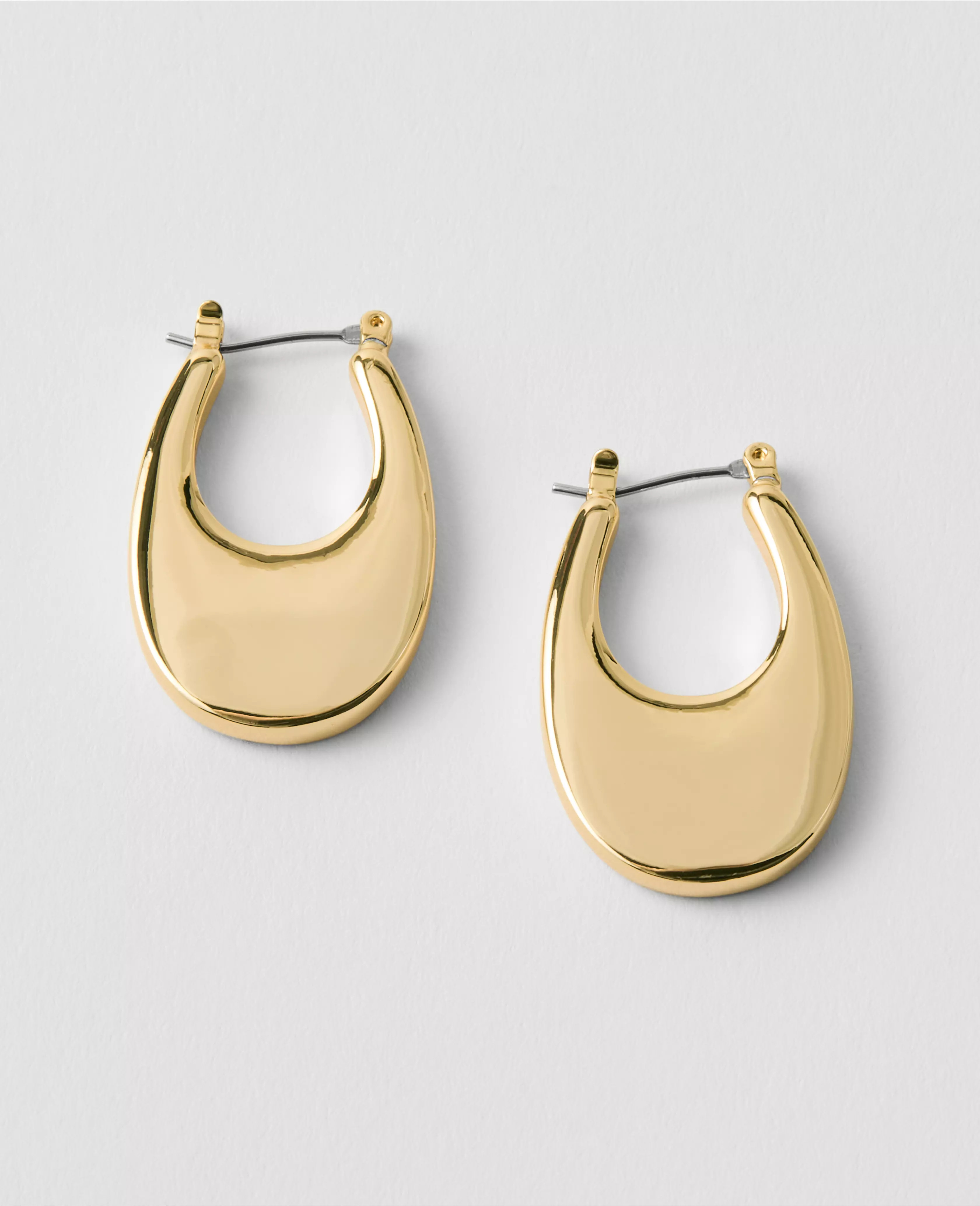 Metal U Hoop Earrings | Ann Taylor