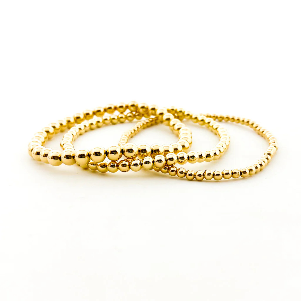 Scarlett Grace Beaded Bracelet Set | Gold | MTT Collective
