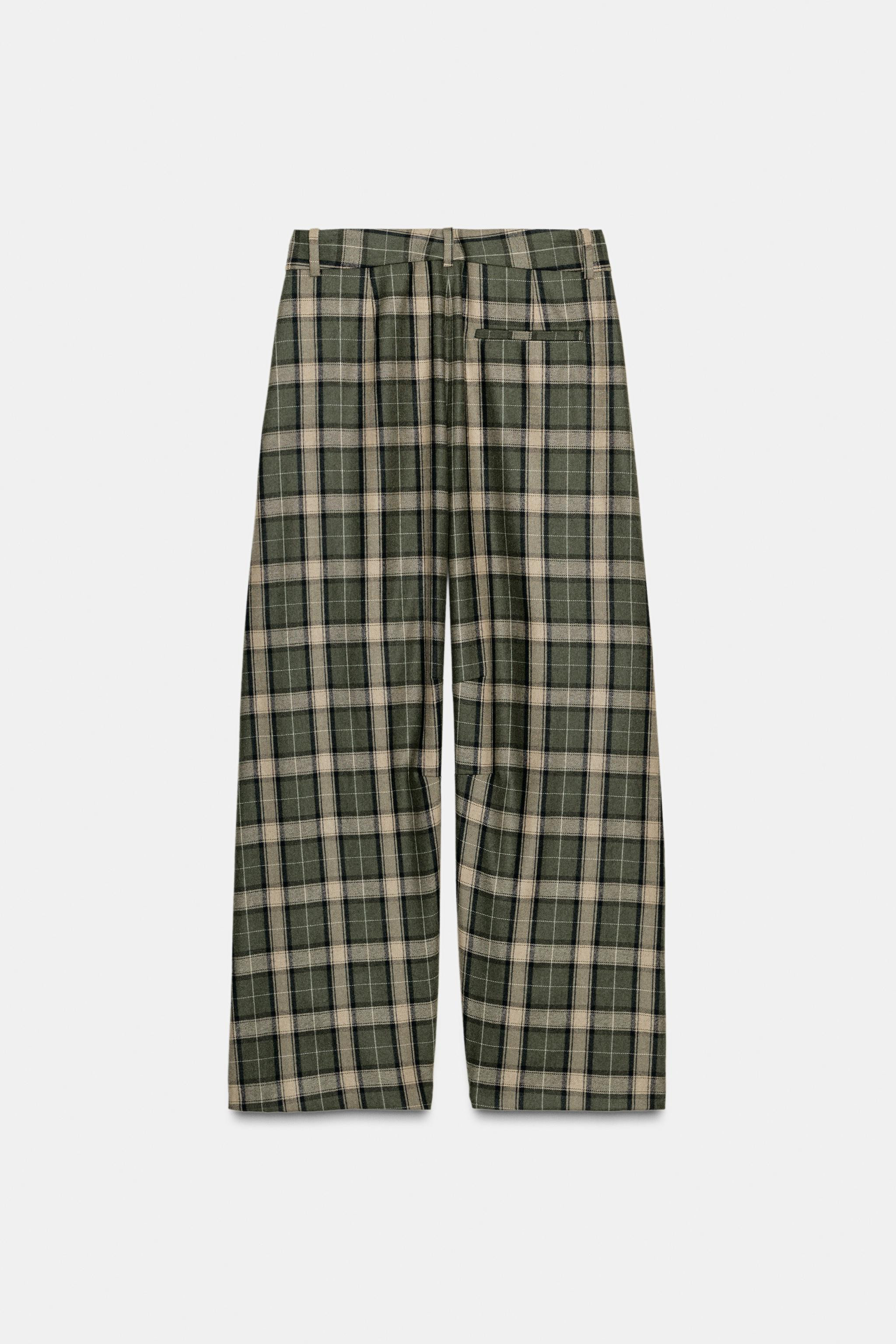 ZW COLLECTION CHECK TROUSERS WITH WOOL | Zara UK