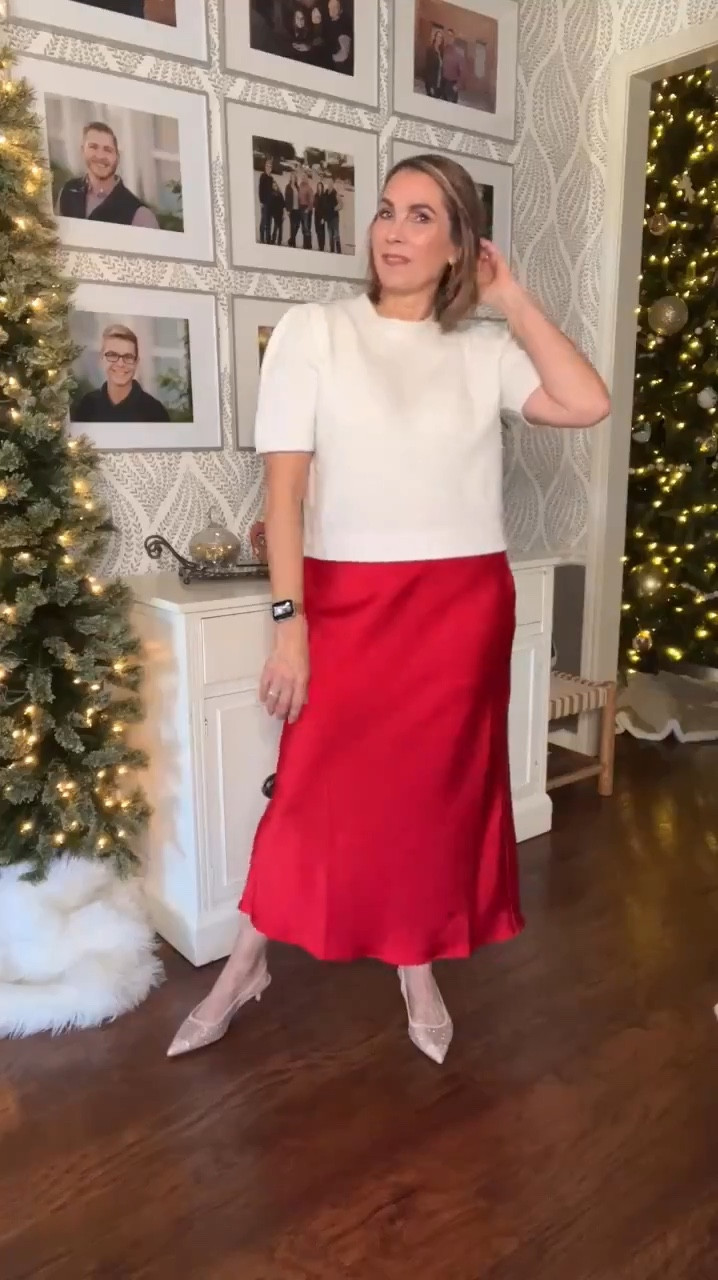 Two ways to wear this RED skirt!  I quickly fell in love with so many ways to wear it.  Linked all the options to recreate the look! 

I’m wearing a medium and feel it runs a little big 

#LTKMidsize #LTKOver40 #LTKHoliday