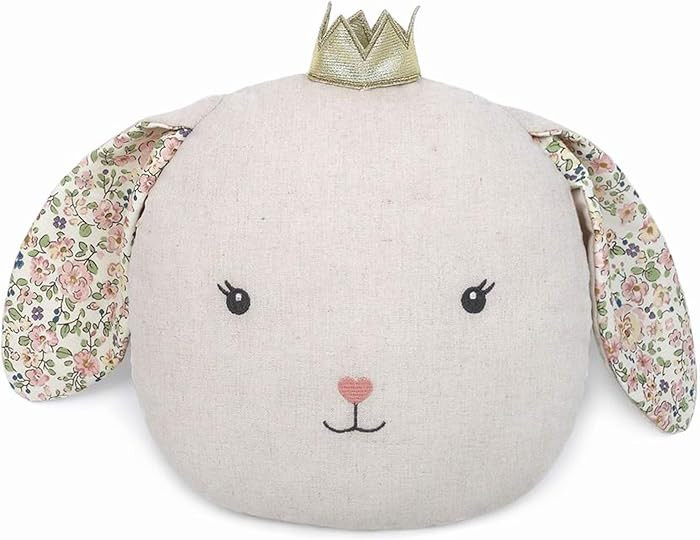 MON AMI Faith Bunny Accent Décor Pillow 12x11”, Plush Rabbit Cuddle Cushion, Decorative Throw ... | Amazon (US)
