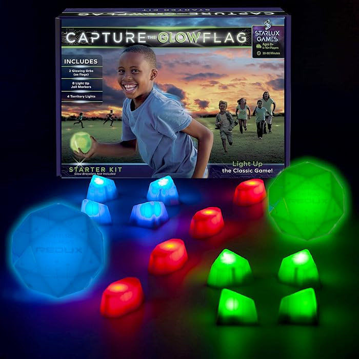 Glow in The Dark Capture The Flag Game - Starter Set | Ages 8+ | Glow in The Dark Outdoor Toys | ... | Amazon (US)