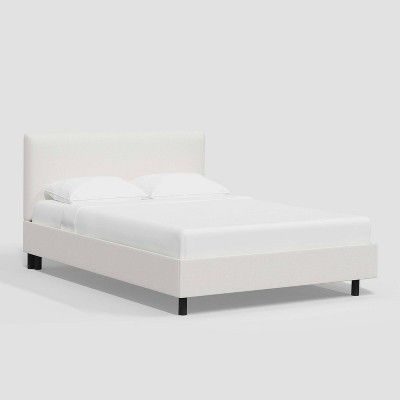 Olivia Upholstered Textured Linen Platform Bed - Threshold™ | Target