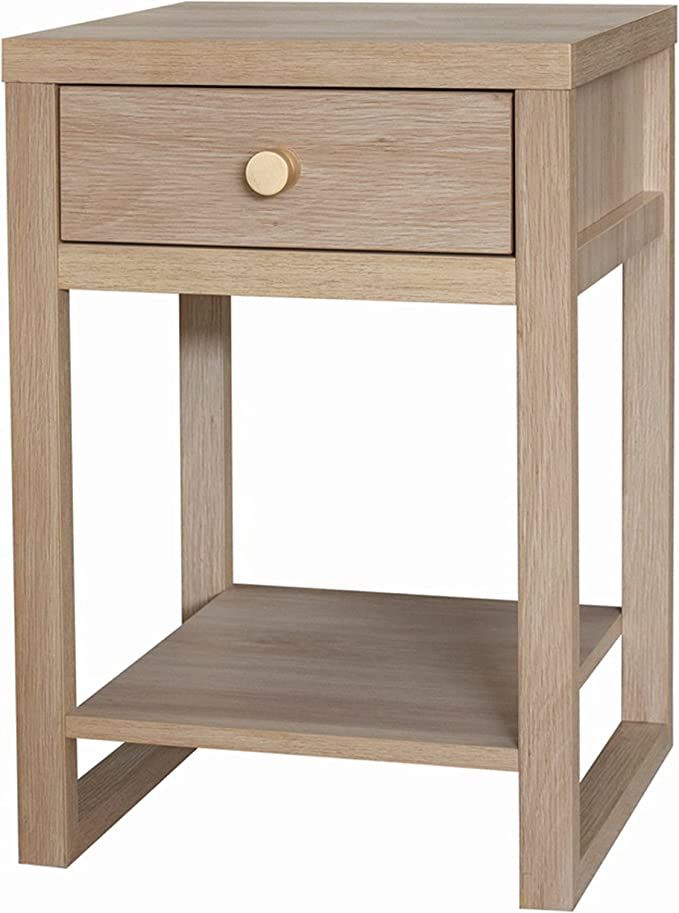Decor Therapy Hadley 23" Side Storage Drawer Accent Table, Blondewood | Amazon (US)