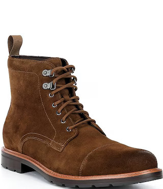 Cole Haan Men's Chamberlin Water Resistant Suede Cap Toe Boots | Dillard's | Dillard's