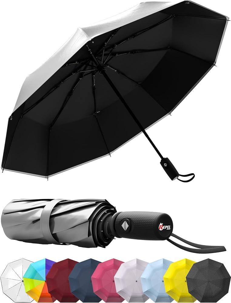 Repel Umbrella Windproof Travel Umbrellas for Rain - Easy Auto Open Close, Durable & Compact Umbr... | Amazon (US)