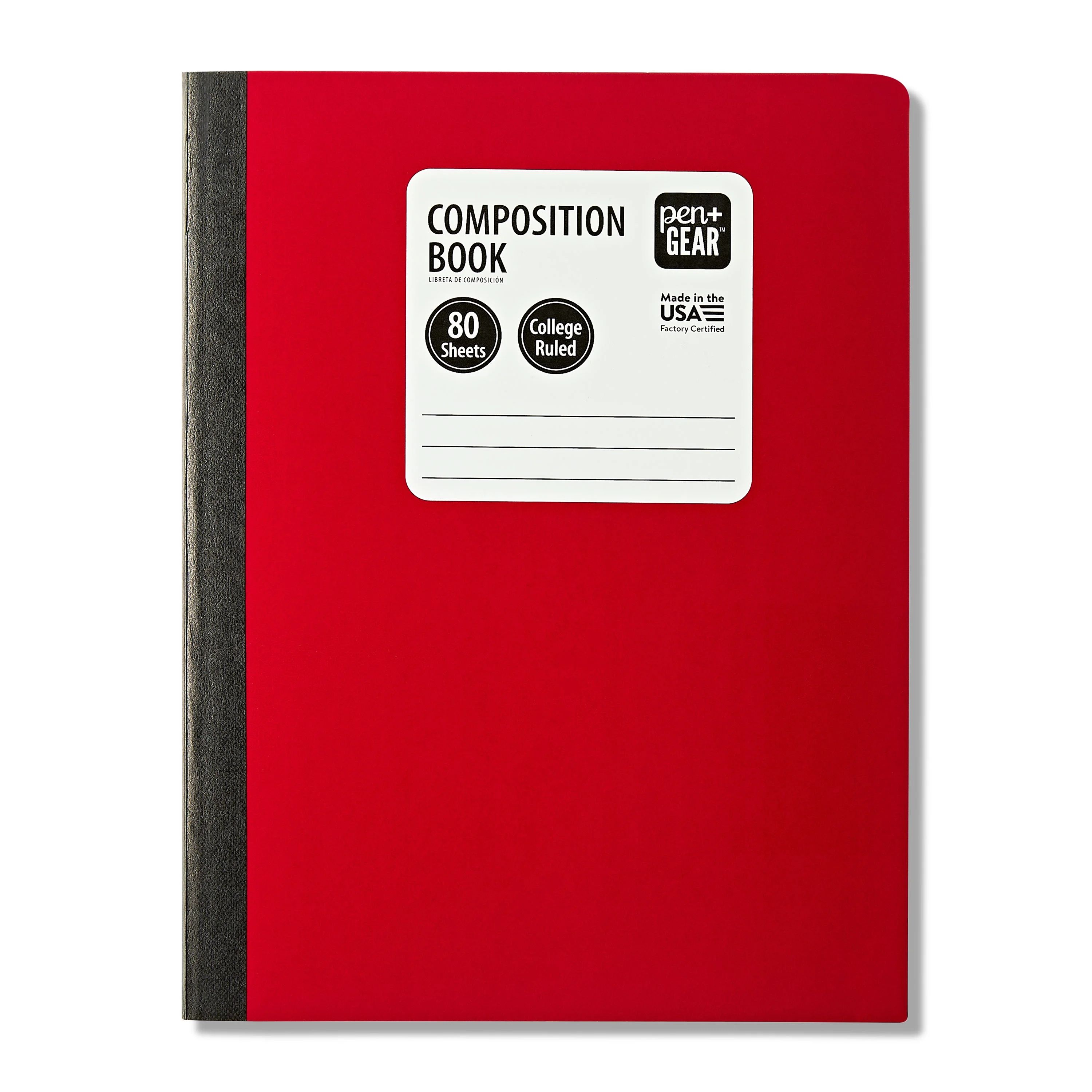 Pen+Gear 80ct Red Composition Book, CR | Walmart (US)