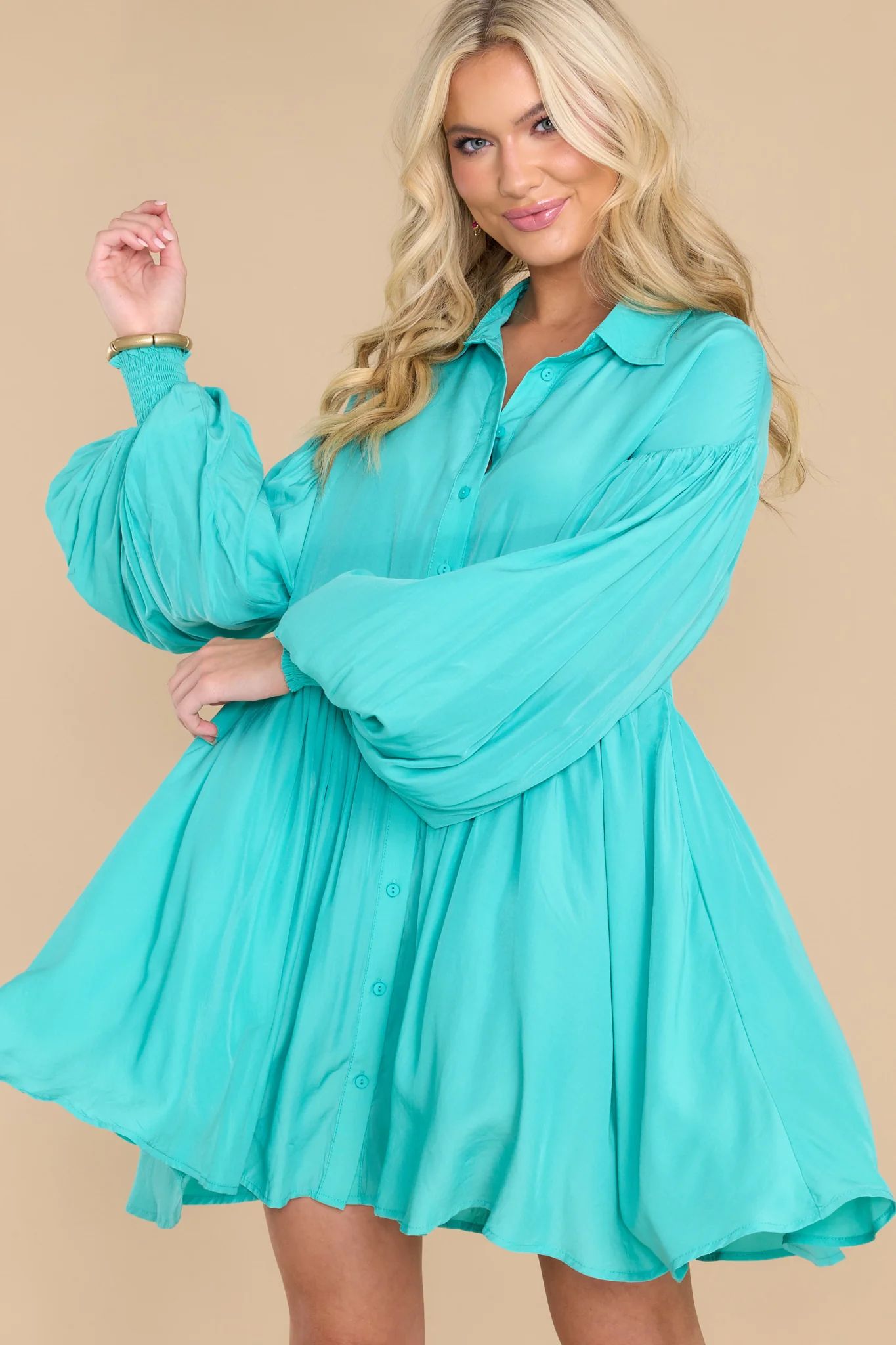 Forget Your Troubles Turquoise Dress | Red Dress 