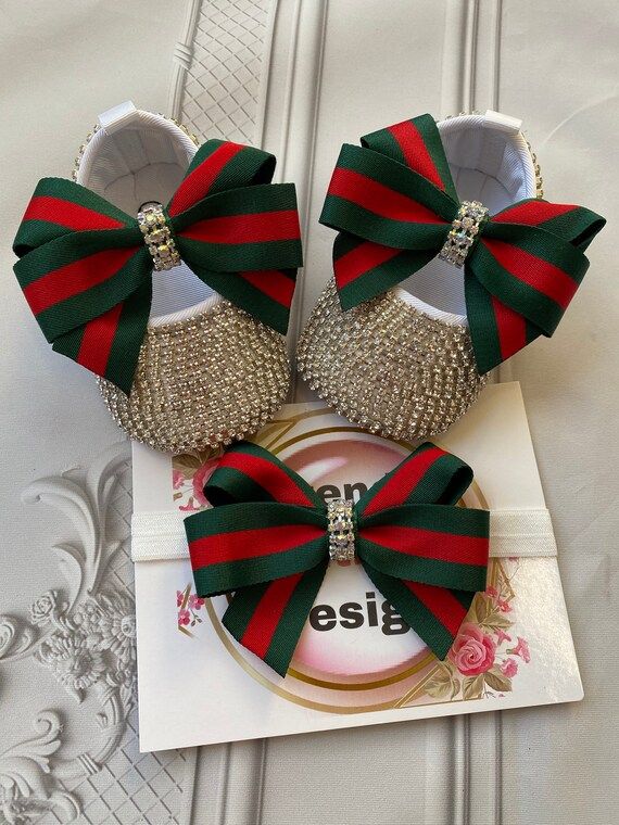 Baby Girl Shoes and Headband Set Custom Rhinestones Baby | Etsy | Etsy (US)