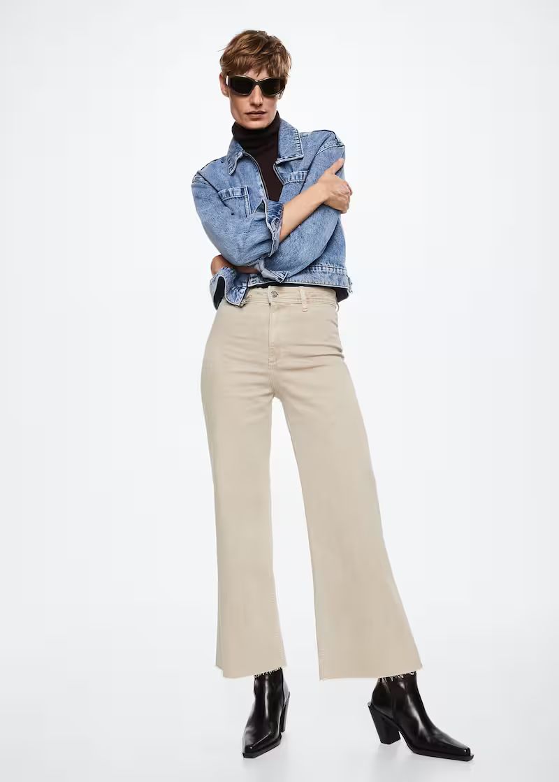 Jeans culotte high waist | MANGO (US)