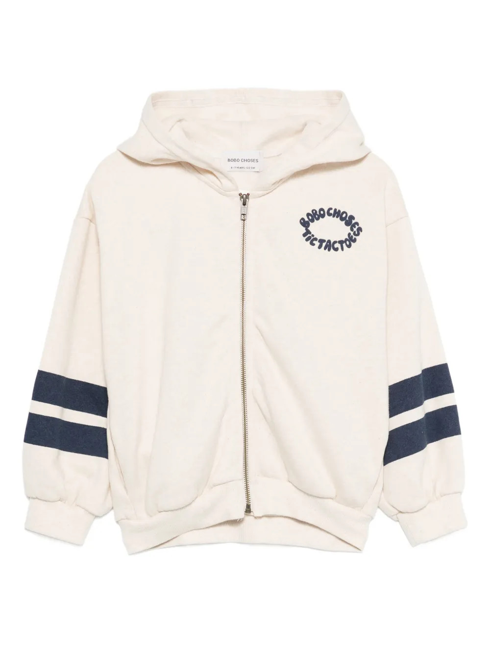 Bobo Choses stripe-detail zip-up Hoodie | White | FARFETCH | Farfetch Global