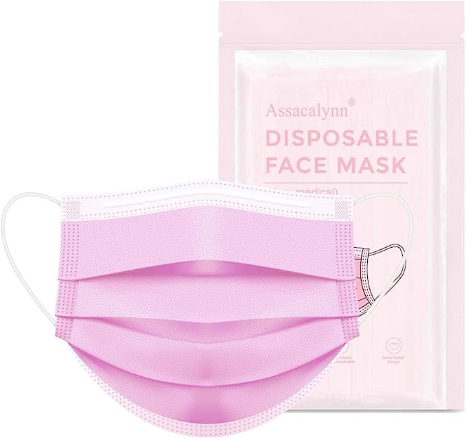 Assacalynn Face Mask Disposable, Protective Masks for Adults-50 PACK | Amazon (US)