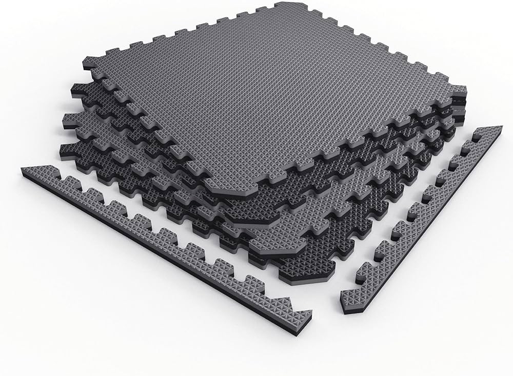 Norsk Reversible Exercise Mats 3/4" Thick EVA Interlocking Foam Tiles, Perfect Home Gym Flooring,... | Amazon (US)