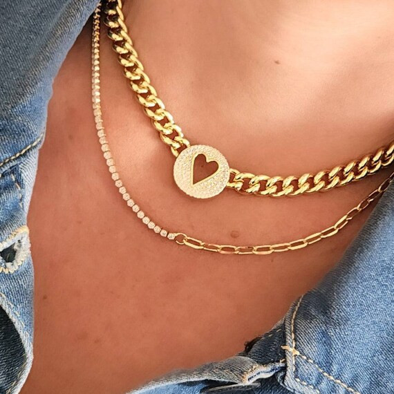 Open Heart Necklace | Etsy (US)