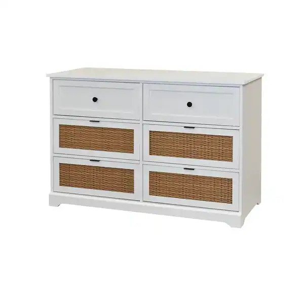 Flank White 6 Drawer Dresser | Bed Bath & Beyond