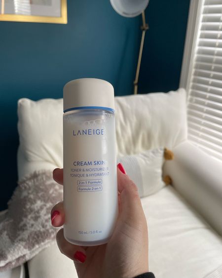 This is my go to toner every night and morning before my moisturizing routine. It has a very smooth feeling. Laneige Cream skin Toner, 2 in 1!  

#LTKunder50 #LTKbeauty #LTKFind
