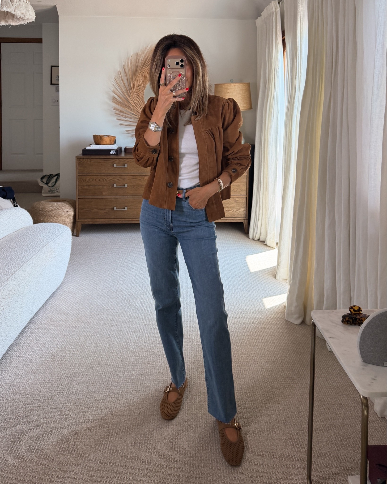 Nordstrom sale: This raw hem sleek straight jeans are great for now or later! Fits tts/25 pairing with a staple white tee and suede jacket that is super feminine and fun! Mesh shoes are such a fun style to try out right now, these are super comfy!

#LTKootd #LTKgrwm #LTKSaleAlert