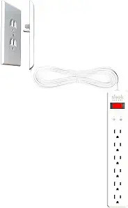 Sleek Socket - Original & Patented Ultra-Thin Outlet Concealer w/ 6 Outlet Surge Protector, Cord ... | Amazon (US)