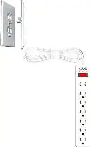 Sleek Socket - Original & Patented Ultra-Thin Outlet Concealer w/ 6 Outlet Surge Protector, Cord ... | Amazon (US)