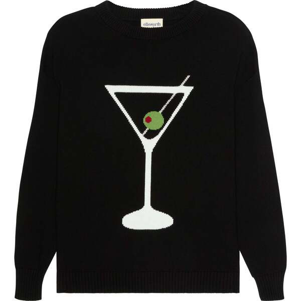 Riley Crewneck Sweater, Martini Glass | Maisonette