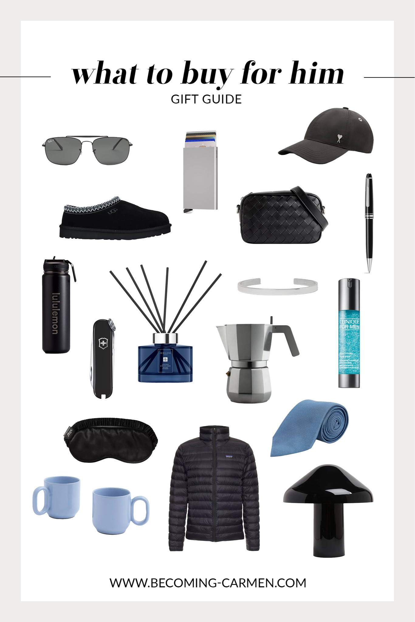 Last-minute gifts for him this Valentine’s Day 💙

Sunglasses, suede slippers, aluminium cardholder, leather crossbody bag, logo cap, pen, water bottle, penknit, room diffuser, silver cuff, coffee maker, face hydrator, sleep mask, mug set, puffer jacket, jacquard tie, table lamp

#LTKdatenight #LTKmens #LTKgiftguide