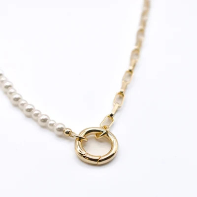 Pearl and Paperclip Chain | The Sis Kiss