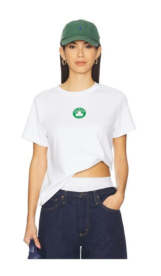 Terez x REVOLVE Celtics Basic Logo Tee in White. - size XL | Revolve Clothing (Global)