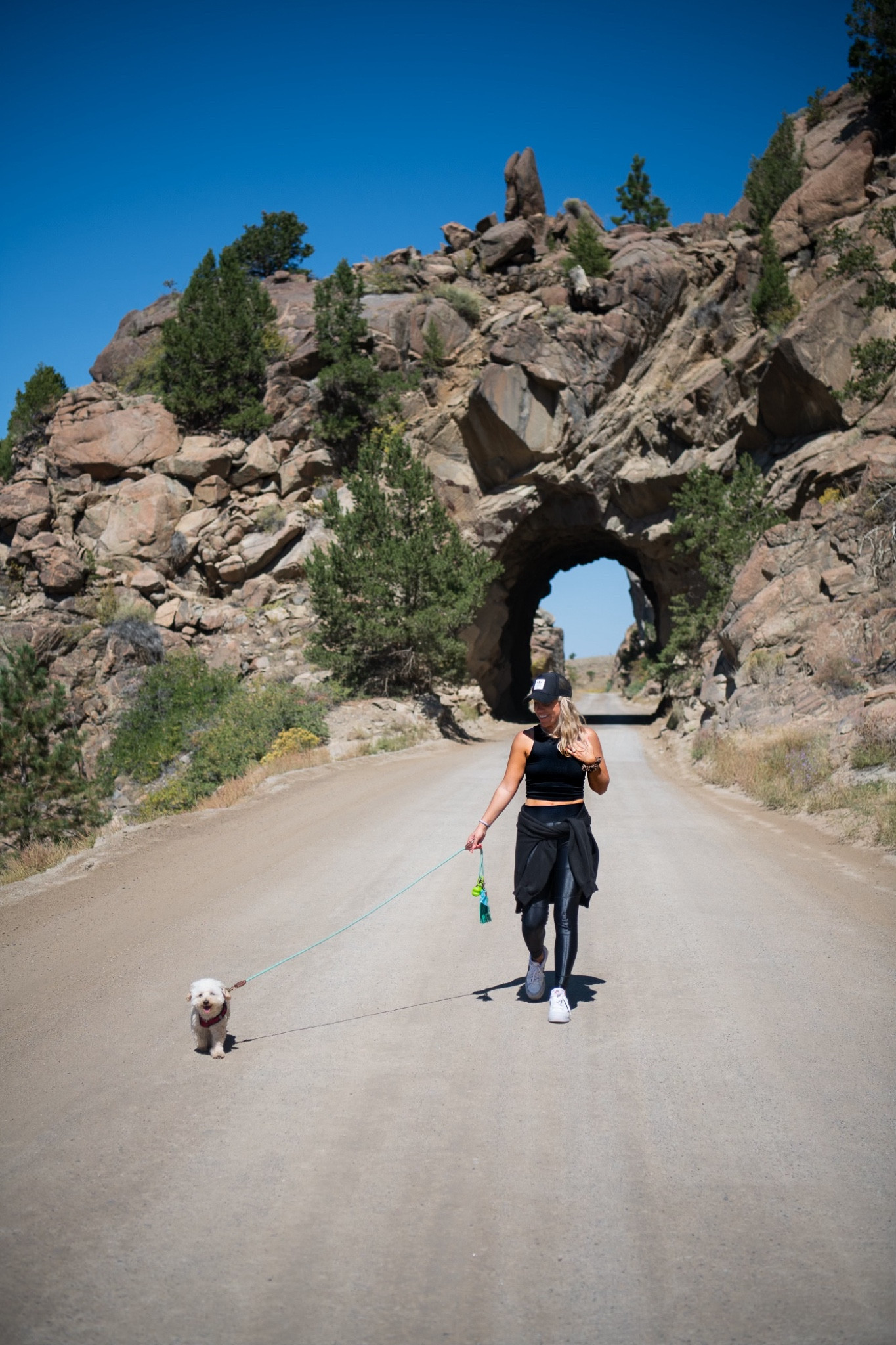 Adventuring with the poodle 🐩  all black hiking outfit 🖤

#LTKActive #LTKFitness #LTKStyleTip