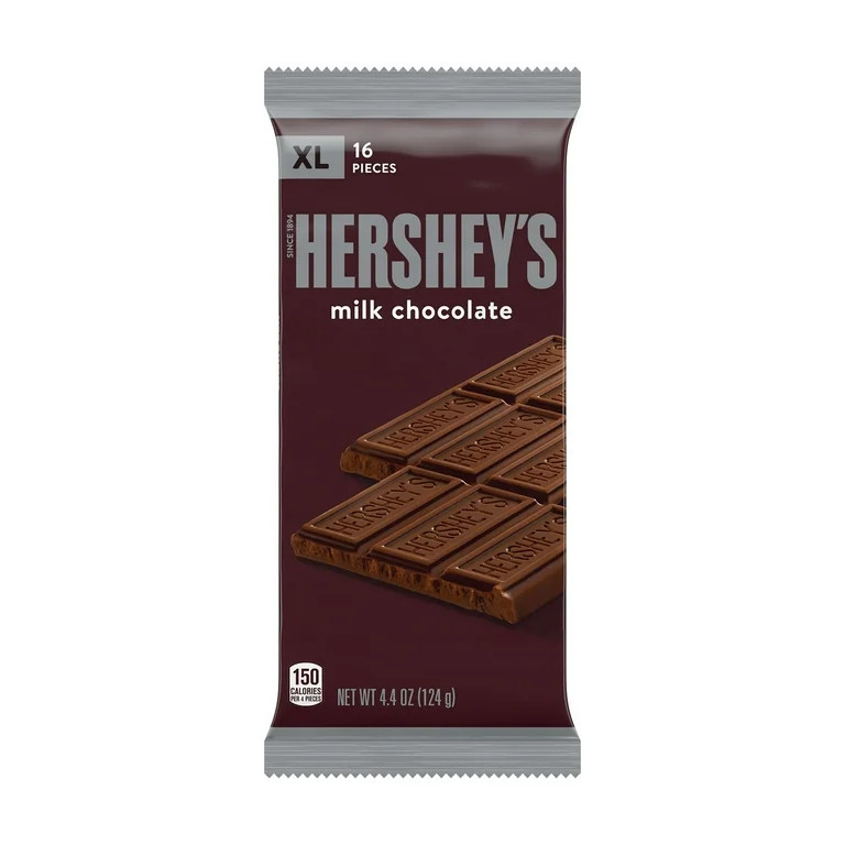 Hershey's Milk Chocolate XL Candy, Bar 4.4 oz, 16 Pieces | Walmart (US)